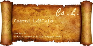Cserni Lívia névjegykártya